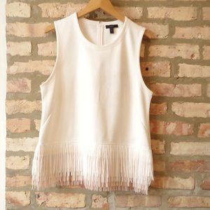 J. Crew Blush Fringe Sleeveless Blouse